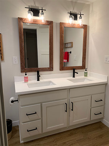 Refinished Bathroom Cabinets and Countertops